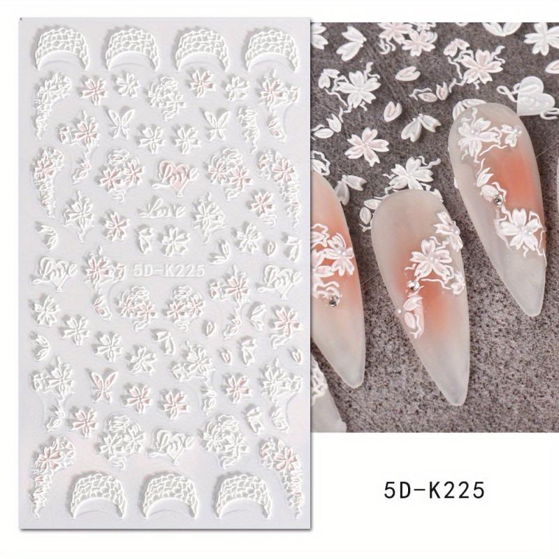Flower Nail Art Stickers Decals Butterfly Nail Decoration