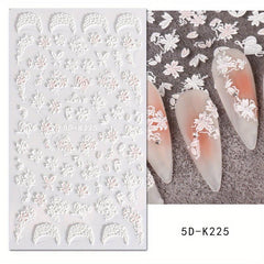 Flower Nail Art Stickers Decals Butterfly Nail Decoration
