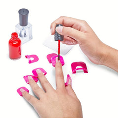 26pcs Plastic Nail Polish Protector U Shape Stencil Reusable Nail Covers Tools