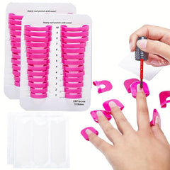 26pcs Plastic Nail Polish Protector U Shape Stencil Reusable Nail Covers Tools