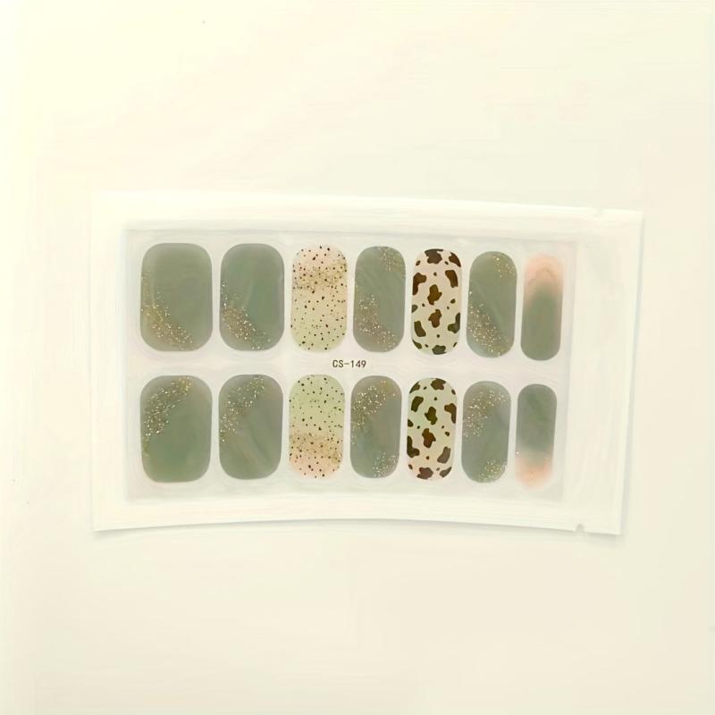 Waterproof Gel Nail Stickers Full Wraps Polish Stickers Decal Strips