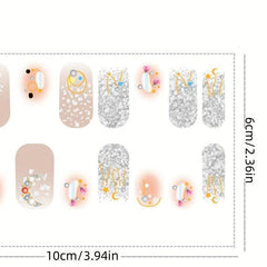 Waterproof Gel Nail Stickers Full Wraps Polish Stickers Decal Strips