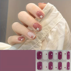 Waterproof Gel Nail Stickers Full Wraps Polish Stickers Decal Strips