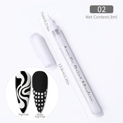 Waterproof Nail Art Drawing Pen for Fine Details and 3D Abstract Lines