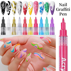 Waterproof Nail Art Drawing Pen for Fine Details and 3D Abstract Lines