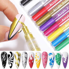 Waterproof Nail Art Drawing Pen for Fine Details and 3D Abstract Lines