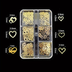 Heart Nail Glitter Sequins 3D Nail Art Stickers Love Nail Decals