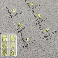 Heart Nail Glitter Sequins 3D Nail Art Stickers Love Nail Decals