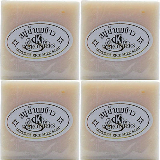 4 Milk Soap Bars for Moisturizing and Cleansing Face and Body