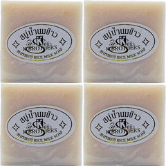 4 Milk Soap Bars for Moisturizing and Cleansing Face and Body