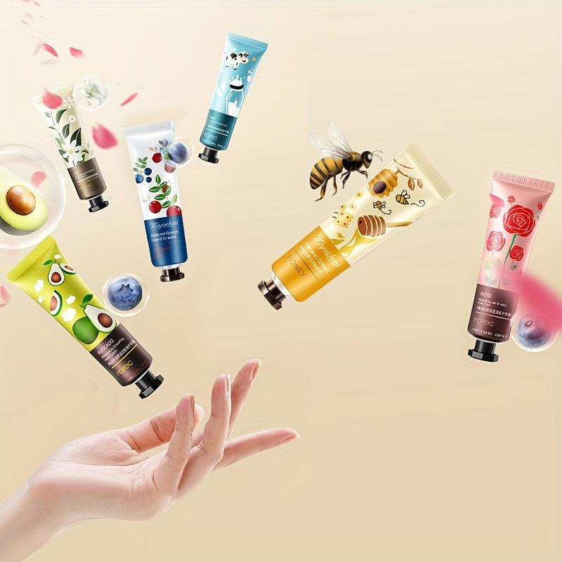 Fruity Flower Hand Cream Set for Dry Skin - Travel Size Lotion