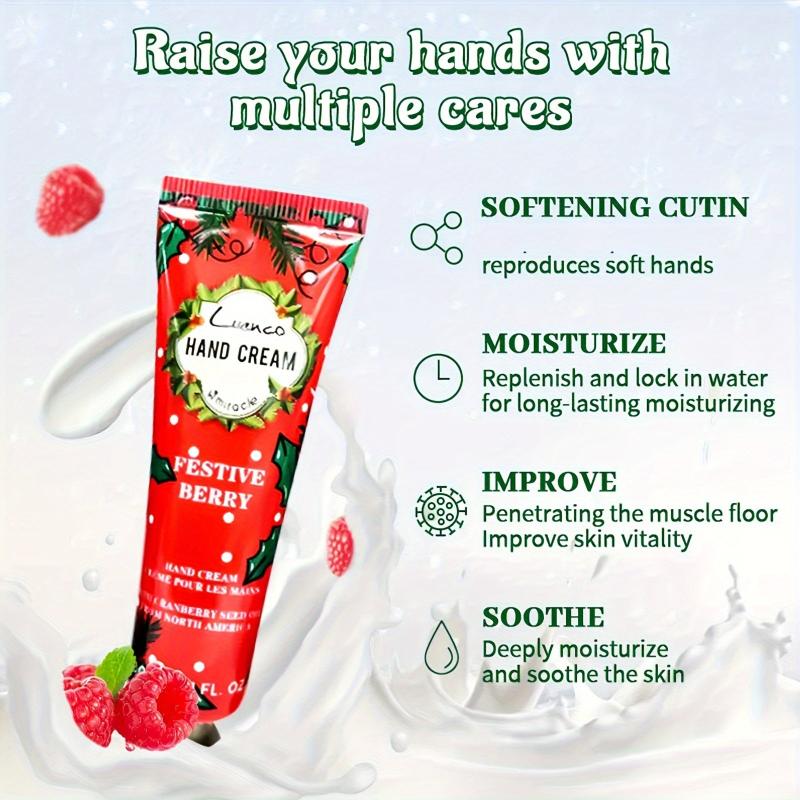 Christmas Hand Cream Set For Dry Skin Nourishing Softening Cutin Travel Size