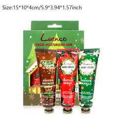 Christmas Hand Cream Set For Dry Skin Nourishing Softening Cutin Travel Size