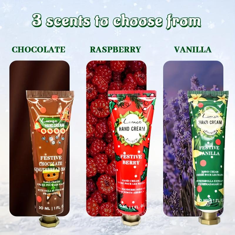 Christmas Hand Cream Set For Dry Skin Nourishing Softening Cutin Travel Size