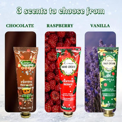 Christmas Hand Cream Set For Dry Skin Nourishing Softening Cutin Travel Size