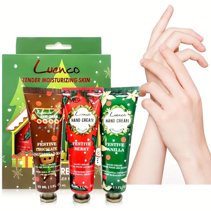 Christmas Hand Cream Set For Dry Skin Nourishing Softening Cutin Travel Size