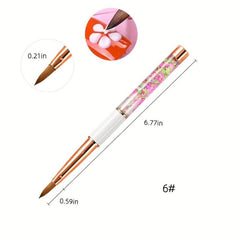 Size 2 8 Kolinsky Nail Art Brushes Oval Shaped Acrylic Powder Nail Tools