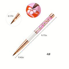 Size 2 8 Kolinsky Nail Art Brushes Oval Shaped Acrylic Powder Nail Tools