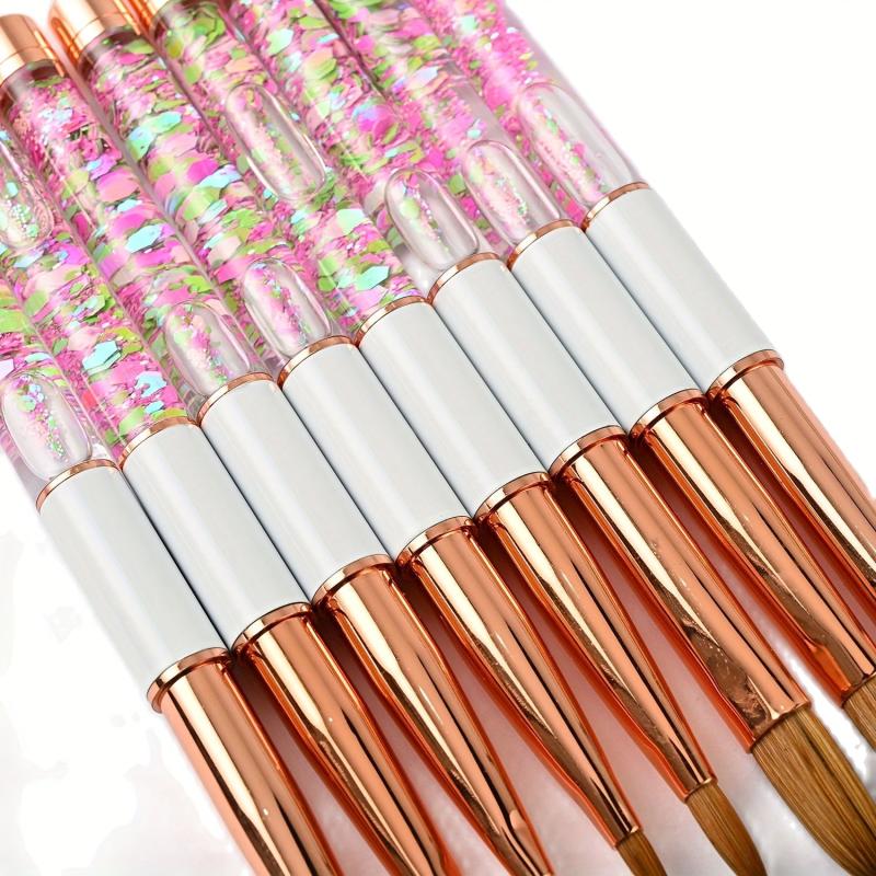 Size 2 8 Kolinsky Nail Art Brushes Oval Shaped Acrylic Powder Nail Tools