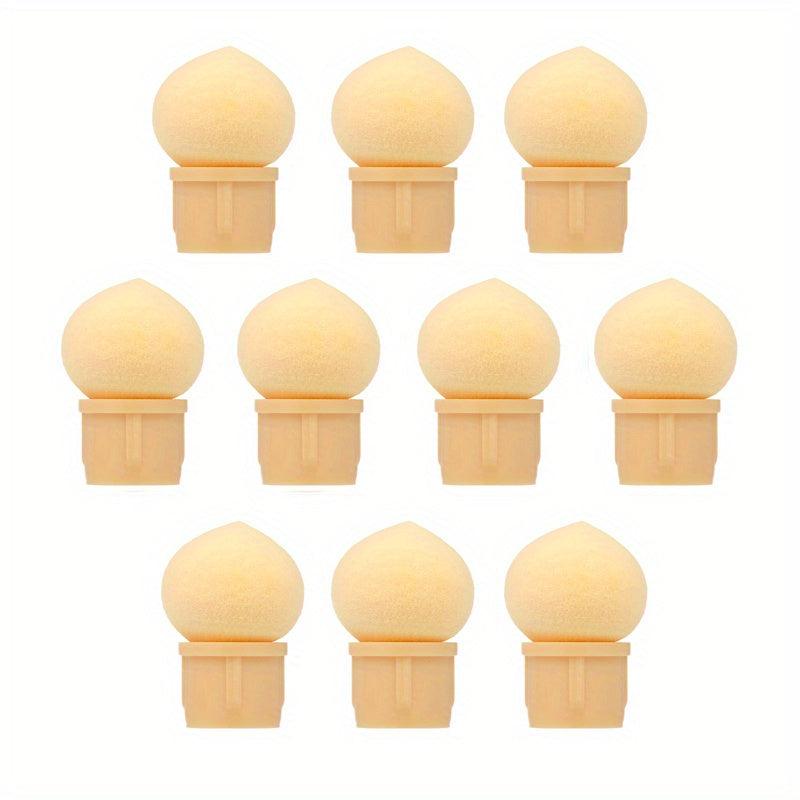 10pcs Nail Brush Sponge Replaceable Head for Glitter Powder Dotting Pen