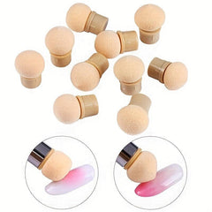 10pcs Nail Brush Sponge Replaceable Head for Glitter Powder Dotting Pen