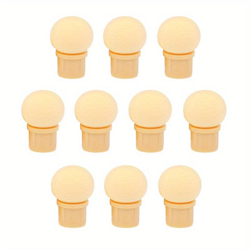 10pcs Nail Brush Sponge Replaceable Head for Glitter Powder Dotting Pen