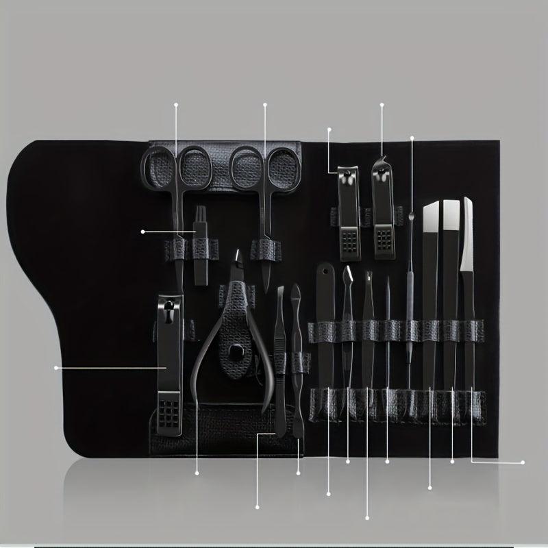 Stainless Steel Manicure Clippers Set Ear Spoon Nail File Pedicure Tool
