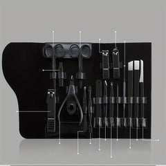 Stainless Steel Manicure Clippers Set Ear Spoon Nail File Pedicure Tool