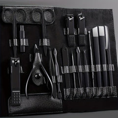 Stainless Steel Manicure Clippers Set Ear Spoon Nail File Pedicure Tool