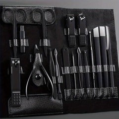 Stainless Steel Manicure Clippers Set Ear Spoon Nail File Pedicure Tool