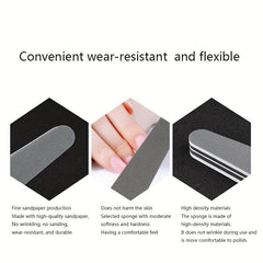 Arrival Nail File Three Sided Polishing Bar Grey Sponge File