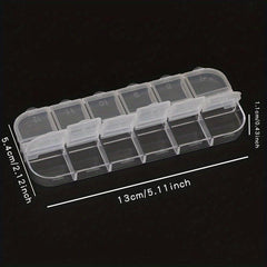 Clear Plastic Jewelry Storage Box Dustproof Organizer
