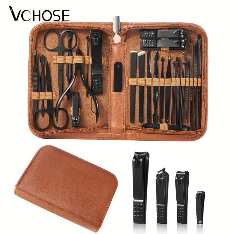 26 Pcs Professional Nail Cutter Pedicure Scissors Set Stainless Steel