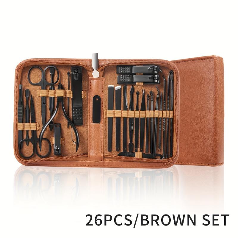 26 Pcs Professional Nail Cutter Pedicure Scissors Set Stainless Steel