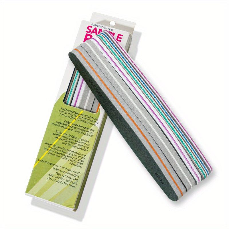 6 Pcs Double Side Sanding Buffer Block Nail File Set