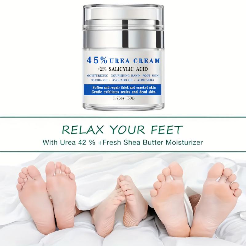 Urea Salicylic Acid Foot Cream Pump Dispenser Softens Thick Cracked Skin