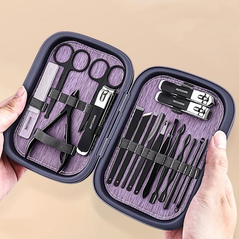 18 in 1 Stainless Steel Nail Clipper Set for Manicure and Pedicure