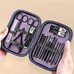 18 in 1 Stainless Steel Nail Clipper Set for Manicure and Pedicure