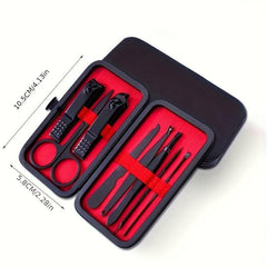 8pcs Stainless Steel Nail Clippers Kit with Eagle Hook