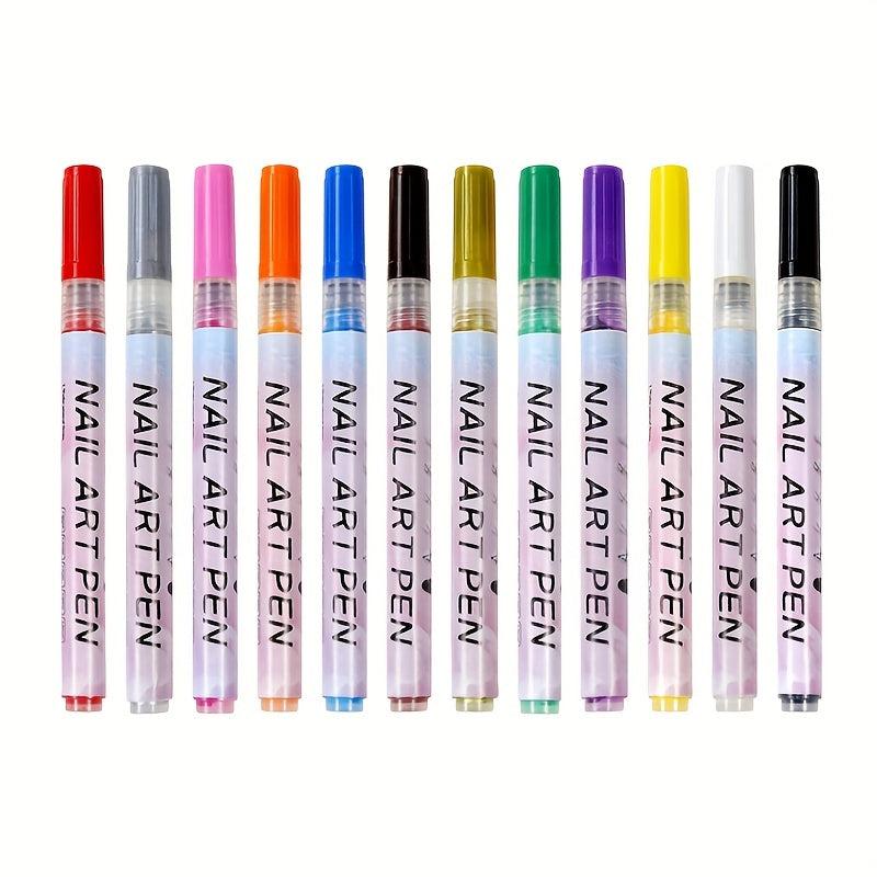 12pcs Nail Art Pens Set Nail Art Drawing Pen Nail Art Pens Manicure Polish