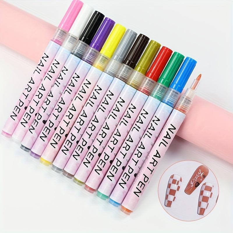 12pcs Nail Art Pens Set Nail Art Drawing Pen Nail Art Pens Manicure Polish