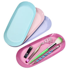 Stainless Steel False Nails Dish Tools Cosmetic Storage Tray