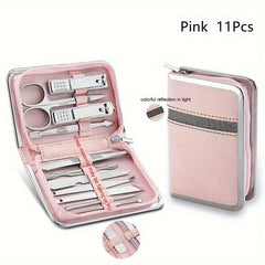 26 Pcs Manicure Set Stainless Steel Nail Clippers Cuticle Nipper Pedicure Care