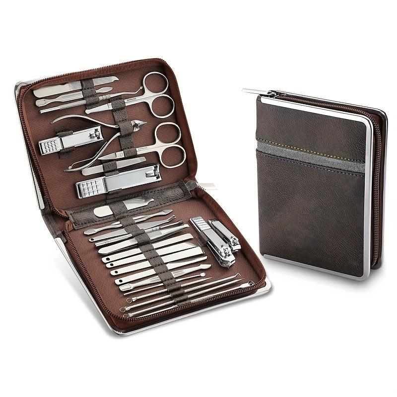 26 Pcs Manicure Set Stainless Steel Nail Clippers Cuticle Nipper Pedicure Care