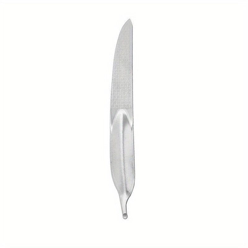 Stainless Steel Double sided Nail File Feather Manicure Nail File Nail Tool