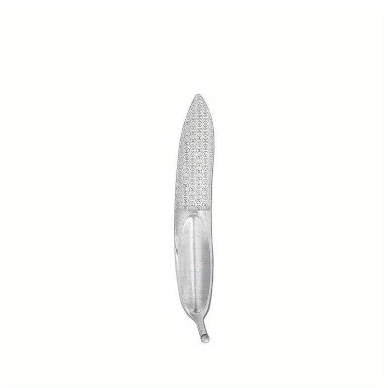 Stainless Steel Double sided Nail File Feather Manicure Nail File Nail Tool