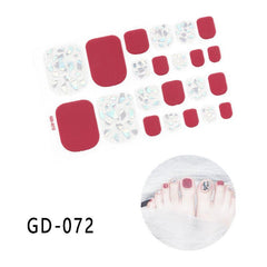 13 Style Self Adhesive Toes Nail Art Stickers for 22 pcs Easy Designs