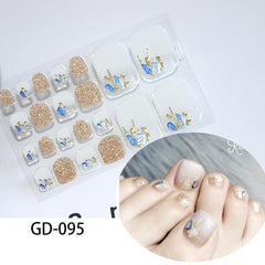 13 Style Self Adhesive Toes Nail Art Stickers for 22 pcs Easy Designs