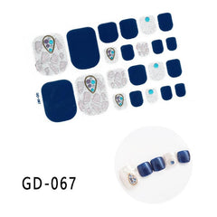 13 Style Self Adhesive Toes Nail Art Stickers for 22 pcs Easy Designs