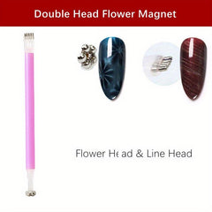 Magnetic Flower Nail Pen 3D Cat Eye Gel Polish Nail Art